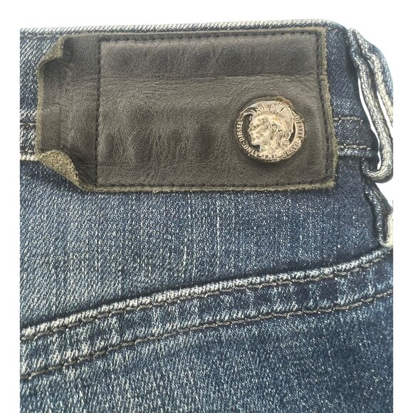 Diesel Mens Buster Regular Slim Tapered Stretch Jeans W28 L32 Blue Distressed - Picture 10 of 16